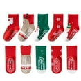 thumbnail image 3 of GYRATEDREAM Kids Boys Winter Christmas Socks Warm Fuzzy Socks for Girls Home Floor Soft Lined Fluffy Socks with Grips 5 Pack for 3-5Y Multi-color, 3 of 4