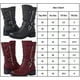 thumbnail image 4 of Women Wide Mid Calf Zipper Buckle Biker Boots ShoesTag 41, 4 of 4