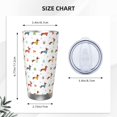 thumbnail image 4 of Fotbe winter Snowflake Dachshund Pattern 20 oz Tumbler Stainless Steel Vacuum Insulated Coffee Ice Cup Double Wall Travel Flask Leak-proof Coffee Cup-Straw Three-piece Set, 4 of 8