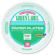 New AJM Packaging Uncoated Paper Plates, 6", White, Round, 1000 Plates , Each