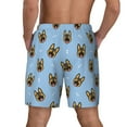 thumbnail image 3 of Kdxio German Shepherd Puppy Print Men'S Swim Trunks With Compression Liner 7 Inch Inseam Quick Dry Swim Shorts, 3 of 7
