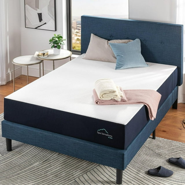 Zinus Spa Sensations Firm Cloud King 10 inch Memory Foam Mattress in a Box, Firm Feel, Pressure Relief, CertiPUR-US Certified Foam