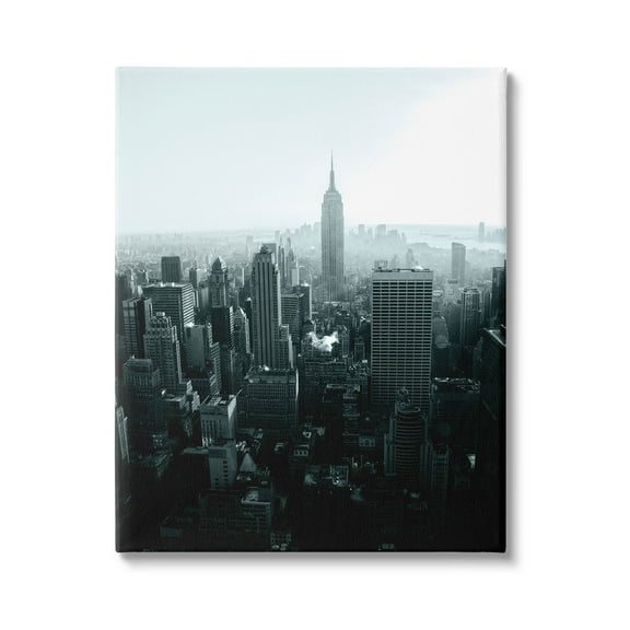 Stupell Industries Aerial City View Urban Skyscraper Photograph Gallery Wrapped Canvas Print Wall Art, Design by Aledanda