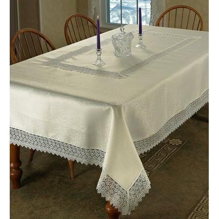 

Treasure Lace Tablecloth Ivory 70 by 120 Oblong / Rectangle