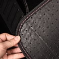 thumbnail image 5 of CAR GRAND Waterproof Faux Leather Carpet Car Floor Mats Universal Fit Anti-Slip Nibbs PVC Back Driver Heel Pad SUV, VAN Sedan Truck Set of 4 Pieses Black Pink, 5 of 6
