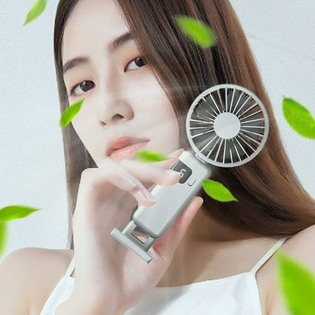 

COFEST Outdoor Folding Fan with Large Battery Capacity Multi-functional Mini Fan for Home and Office Portable Mute Personal Fan for Travel 90-Degree Foldable Fan with Phone Stand and Carabiner.