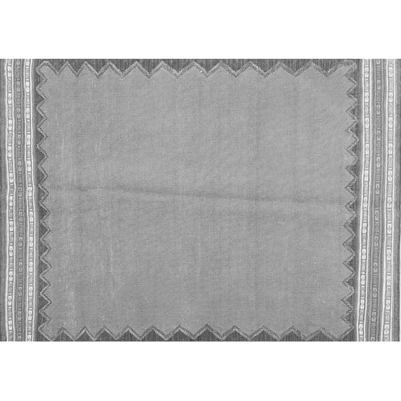 Ahgly Company Indoor Rectangle Abstract Gray Contemporary Area Rugs, 5' x 7'