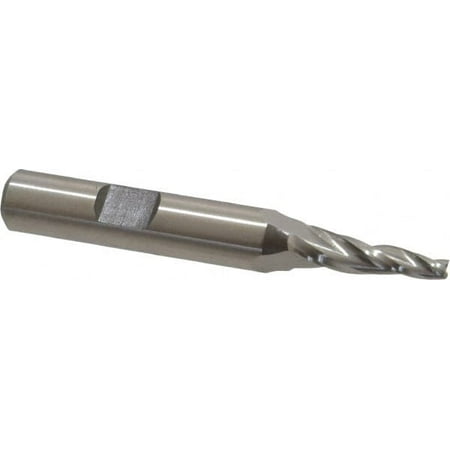 

Made in USA 5° 1/8 Small End Diam 3/4 LOC 3 Flute HSS Tapered Square End Mill Uncoated 2-1/2 OAL 3/8 Shank Diam Spiral Flute Centercutting