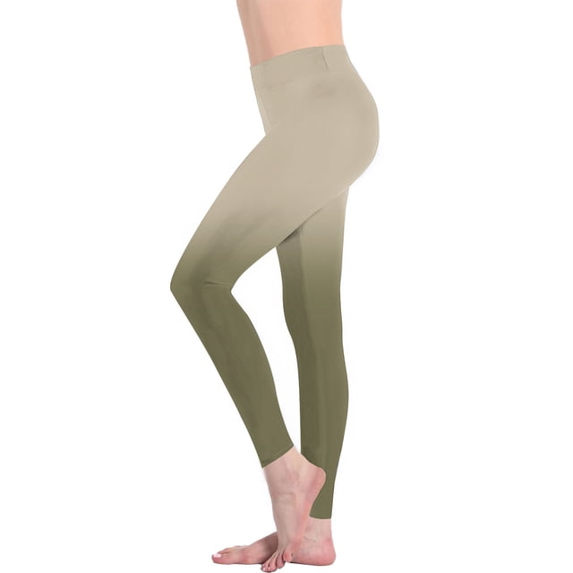 TIMIFIS Plus Size Yoga Pants for Women Workout Leggings for Women Tummys Control High Waisted Yoga Pants Gradient Color Athletic Running Cycling Tights - Spring/Summer