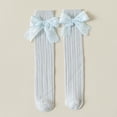 thumbnail image 2 of Ougyinr Kids Baby Girls Knee High Socks Toddler Bow Mesh Long Stockings Spring/Summer Socks, 2 of 9