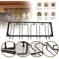 thumbnail image 4 of Estante para copas colgante-estante para copas de vino con 4 rieles, para 8-12 copas, 40 x 22,5 x 5,5 cm, para bares, bodegas, cocinas 4 rieles, 4 of 5