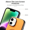 thumbnail image 5 of for iPhone 12 Magnetic Case, Luxury PU Leather Skin-Feel Back Protective Phone Cover Compatible with Mag-Safe Support Car Mount Holder for iPhone 12, Yellow, 5 of 9