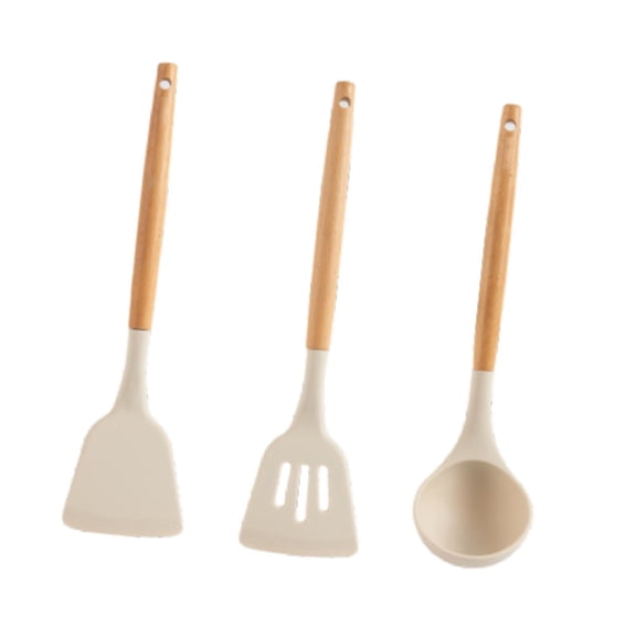 Pitycbo 3Pcs Silicone Cooking Utensils Set Kitchen Gadgets High Temperature Resistant
