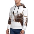 thumbnail image 3 of Wukai Yak Print Men Hoodies Fleece Sweatshirts Long Sleeve Sweaters Pullover Fall Outfits Winter Clothes-XX-Large, 3 of 7