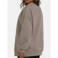 thumbnail image 2 of Women's Crew Neck Sweatshirt Oversized Pullover Casual Long Sleeve Loose Fit Top Shirt Fashion Fall Clothes, 2 of 4