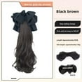 thumbnail image 5 of 22-Inch Wavy Curly Bow Wig Ponytail Claw Clip for Women with Realistic Look, Easy Styling and Heat-Resistant Synthetic Fibers, 5 of 9