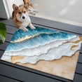thumbnail image 4 of Coastal Beach 2'x3' Washable Rug, Nautical Ocean Blue Beige Seaside Non-Slip Soft Doormat Area Rugs for Entrance Bathroom Bedsides, Carpet for Kitchen Bedroom, Entryway Floor Mat, 4 of 9