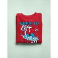 thumbnail image 3 of Born To Chill - Surfing Polar-Bear ICEE Graphic Men's Sweatshirt, 3 of 4