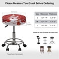 thumbnail image 5 of SEANATIVE Christmas Snowman Stool Covers Round 2 PCS Elastic Bar Stool Seat Covers 14"-16" Size L Round Stool Cushion Slipcover for Round Barstools＆Dining Chairs, 5 of 7