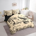 thumbnail image 3 of jejeloiu Gothic Skull Skeleton 7-Piece Bedding Comforter Set,Black Bird Raven King Bedding Sets For Girls Boys Reversible, 3 of 8