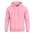 thumbnail image 3 of LTTVQM Hoodies for Men Simple Basic Pullover Sweatshirt Drawstring Kangaroo Pocket Athletic Workout Long Sleeve Tops, 3 of 6
