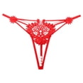 thumbnail image 1 of Gibobby Calzones para mujer sexy Tanga de masaje con perlas de corte abierto para mujer(Rojo,Talla única), 1 of 3