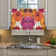 thumbnail image 2 of Yayeee Kitchen Curtains Tier Pair Light Filtering 27"x24" Rod Pocket Short Cafe Window Panel, Purple Hand Drawn Floral, 2 of 7