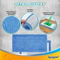 KEEPOW 6 Pack Reusable & Washable Mop Pads for Swiffer Sweeper 2in1 Mops, Suitable for Wet and