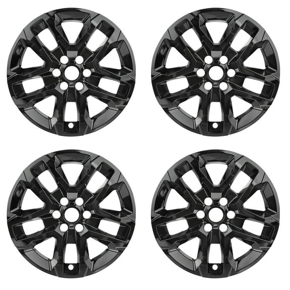 18'' Wheel skins for 2018-2023 CHEVROLET TRAVERSEGlossy Black;  4 Pack/Set