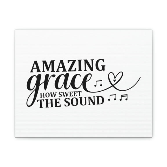 Scripture Walls Amazing Grace Ephesians 2:8-9 Music Note Christian Wall Art Bible Verse Print Ready to Hang Unframed