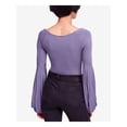thumbnail image 3 of FREE PEOPLE Womens Blue Long Sleeve V Neck Top XS, 3 of 4