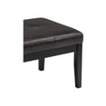 thumbnail image 5 of Simpli Home Lacey Faux Leather Tufted Ottoman Bench in Black, 5 of 8