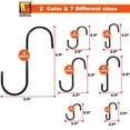 thumbnail image 2 of Wellmax 101pc S Hooks for Hanging, Heavy Duty S Shaped Hooks, Combination Assortment Metal S Hook Set for Hanging Plants, Closet, Kitchen, Pot Rack, and pots and Pans., 2 of 7