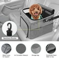 thumbnail image 5 of Mosiso Pet Car Booster Seat for Small Dogs Cats , Breathable Folding Pet Carriers Carseat Up to 17LB,  Portable Puppy Dog Carrier with Clip-On Safety Belt Adjustable Strap Carry Bag, Gray, 5 of 7