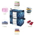 thumbnail image 4 of Foldable Clothes Storage Bags Clothes Organizer Bin with Clear Windows for Clothes Bedding Three Blue Wolves, 4 of 6