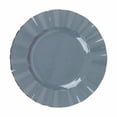thumbnail image 4 of Balsa Circle 10 Dusty Blue 9" Round Disposable Salad Dinner Plastic Plates Gold Wavy Trim Wedding Party Tableware, 4 of 8