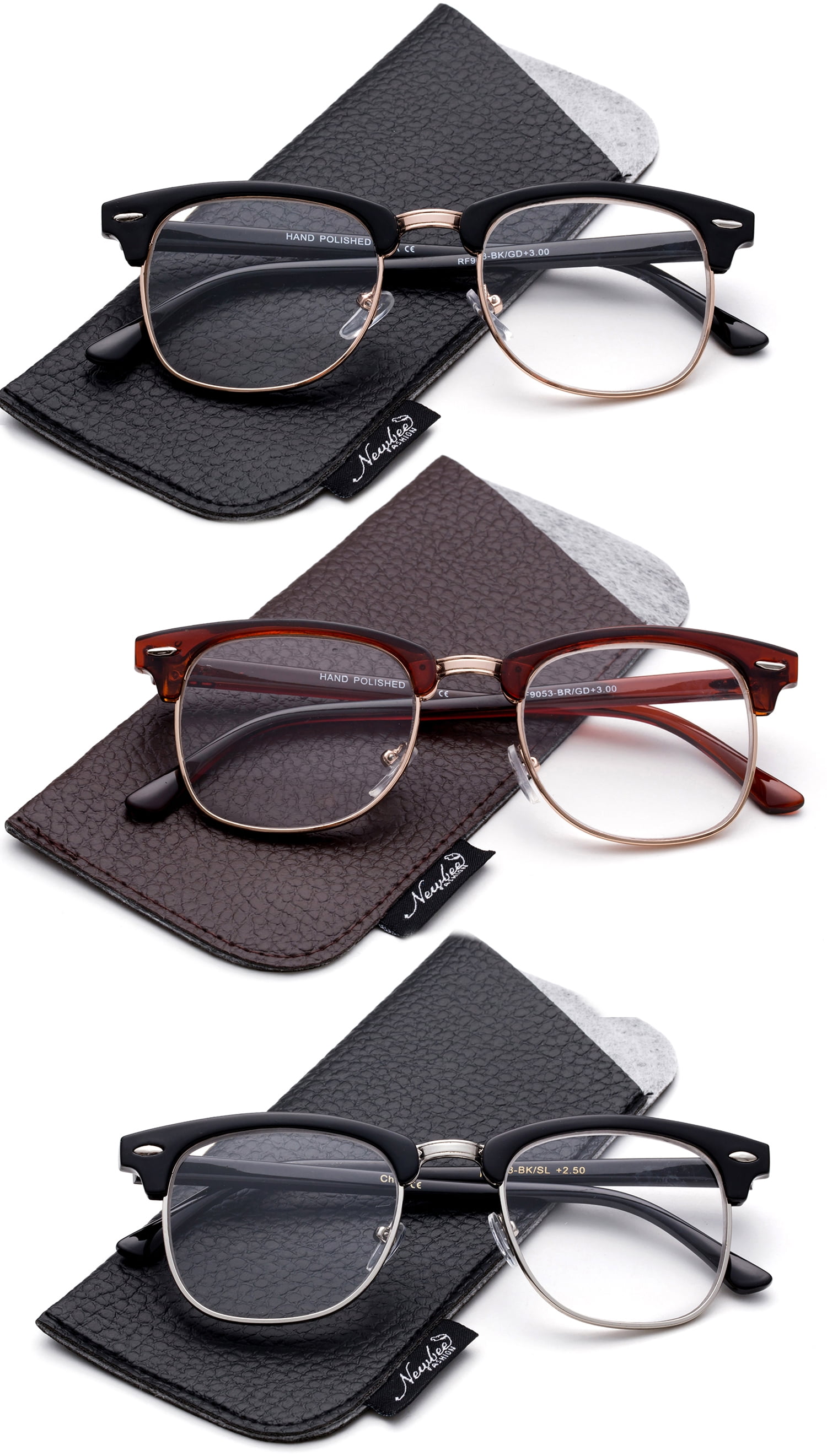 Quality Fashion Clummaster Reading Glasses for Men Retro Vintage