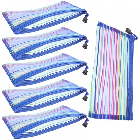 GASTROPOD 6 Pcs Oxford Cloth Receipt Bag Zipper Pouch File Pocket Makeup Bags Cash Mesh Money Organizer Student