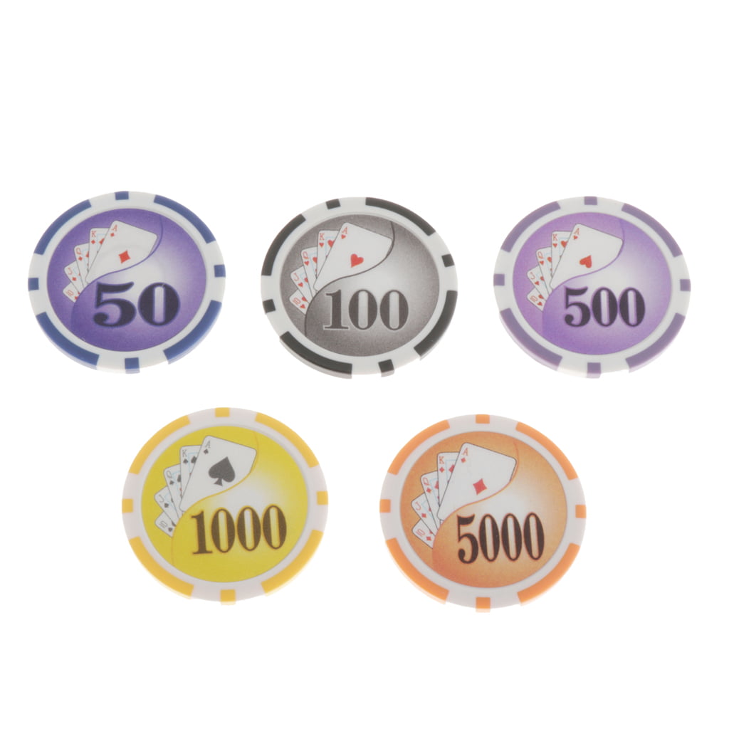 Details about   100 Pieces Poker Chips Set Casino Supply Board Cards Game Token Chip 4cm 