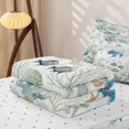 thumbnail image 5 of Erosebridal Turtle Coral Fish Zipper Full Size Comforter Sets with Fitted Sheet and 2 Pillowcases for Girls Boys, Teal Cute Ocean Sealife Zipper Bedding Set, Reversible, 4-Piece, 5 of 7