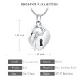 thumbnail image 3 of Love Lock with Key Cremation Jewelry for Ashes Urn Necklace Necklace for Ashes of Loved One Urn Pendants with Chain, 3 of 8