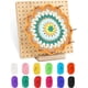 thumbnail image 4 of Tabla de tejer de bambú, tabla de tejer de lana de abuela, tabla de tejer de madera, tabla de madera con agujeros para el hogar, tabla de dar forma al tejido, 4 of 5