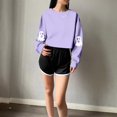 thumbnail image 2 of Certgust Usa Sweatshirt Under $10 Womens Crop Sweatshirt Fall Halloween Long Sleeve Pullover Season Sweatshirt Cropped Style, 2 of 4