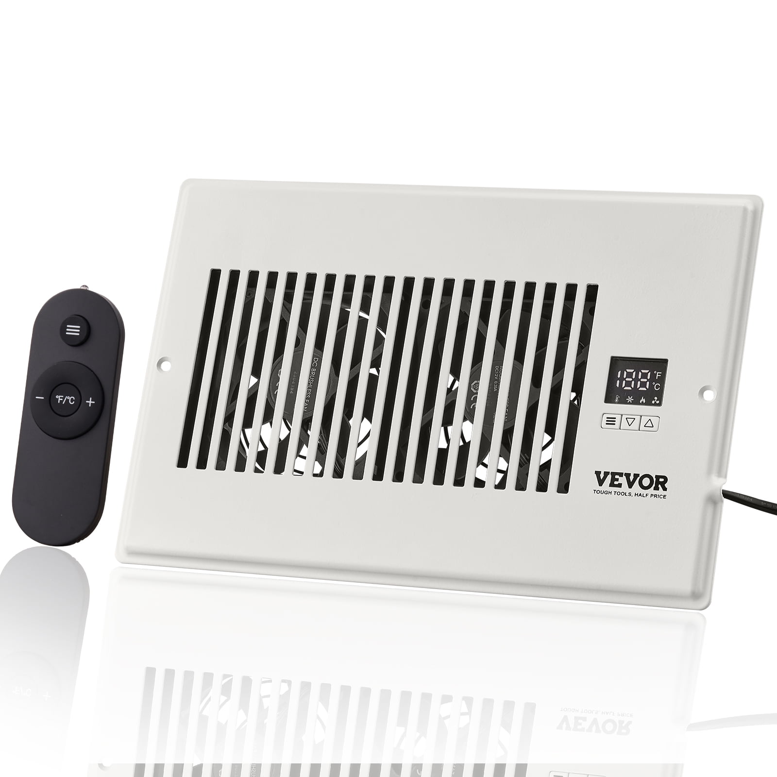 quiet register booster fan with thermostat control