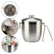 thumbnail image 5 of Cubitera de material acero inoxidable, con pinzas para Contenedor de cubitos de Refrigeración , bebidas refrigeradas, cerveza, champán Macarena Cubeta de hielo, 5 of 8