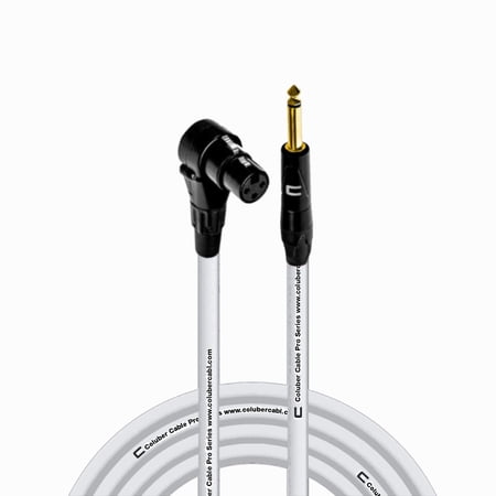 Coluber Cable Balanced - Right Angle XLR Female to 1/4" TS Male 3-Pin Cable