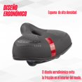 thumbnail image 4 of Asiento para bicicleta urbana Mariluz WL-191E-2 255X200mm Negro Antiprostatico, 4 of 6