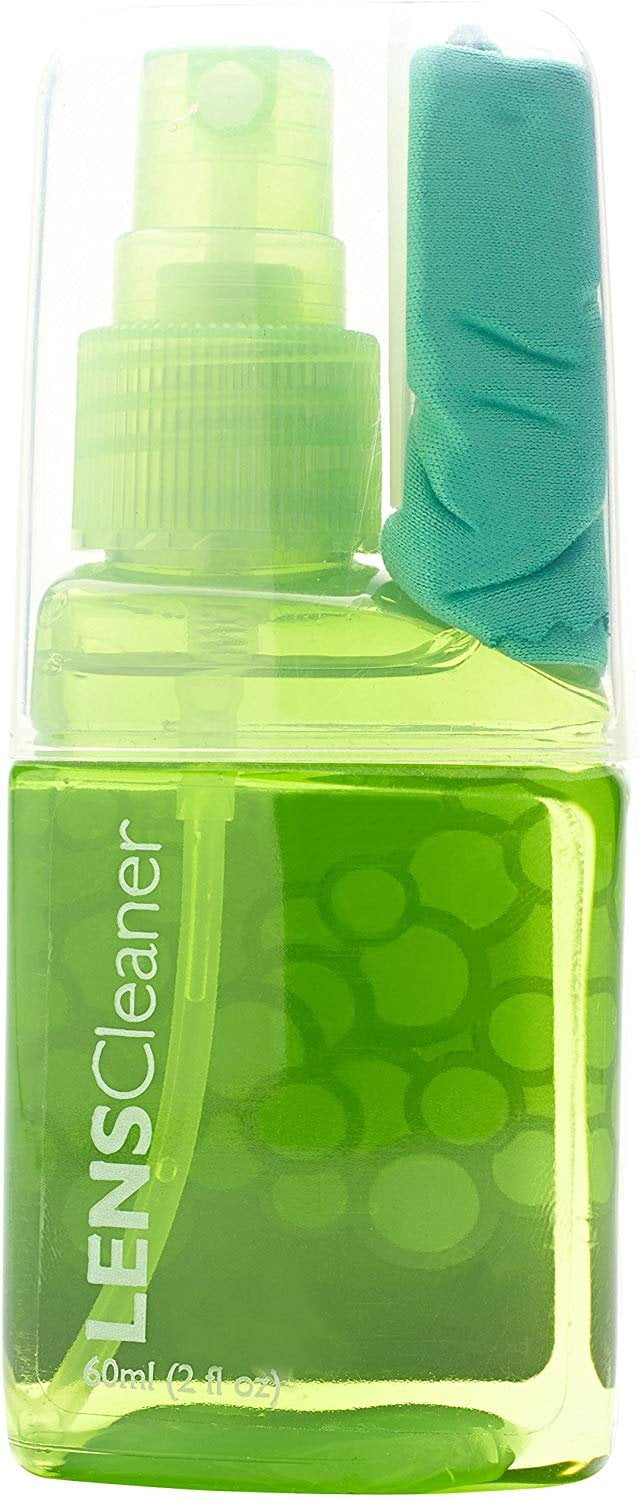 Glasses Cleaning Kit With 2 Oz Spray Cleaner & Microfiber Cleaning Cloth, Green
