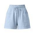 thumbnail image 7 of GUACER Casual Shorts for Women with Pockets Elastic Waist Drawstring Lounge Shorts for Summer & Weekend, 7 of 7