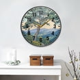 thumbnail image 2 of Yayeee Wall Clock Battery Operated 9.5" Silent Quartz Non-Ticking for Living Room Decor, Beige Mountain, 2 of 8